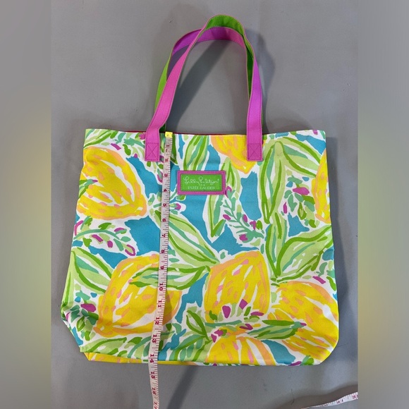 Lilly Pulitzer Tote‎ Bag  For Estee Lauder Pink Blue Yellow Green Lemon Beach - Picture 10 of 11